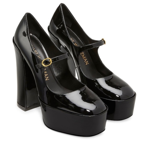 Stuart Weitzman black patent Sky High Mary Jane pump. Size 9. - Picture 6 of 13